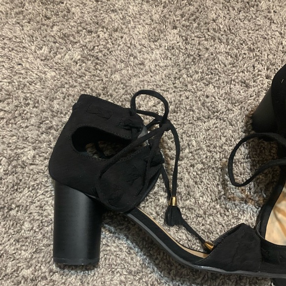 Qupid Faux Suede Lace Up Heels - Picture 2 of 7